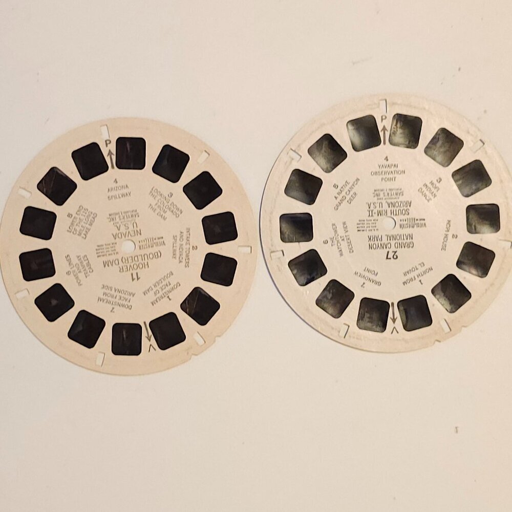 VINTAGE Grand Canyon and Hoover Dam View Master Reels x 2